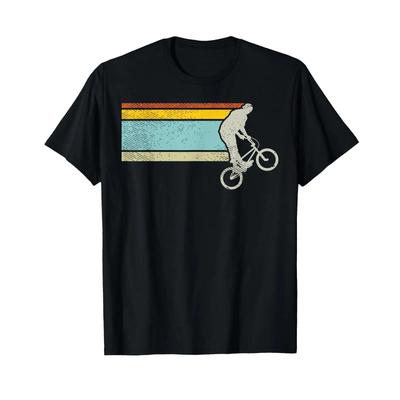 Bmx Wheelie Bike Trick Vintage Flatland Cycling Bicycle T Shirt Vintage Fashion Casual Comfortable Breathable Soft