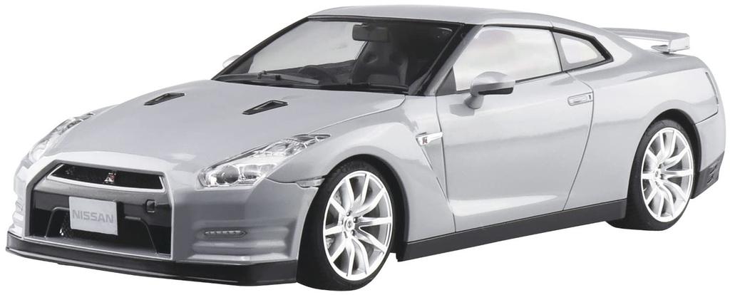 Aoshima Bunka Kyozai Model Series Nissan R35 2014 Ultimate Metal Silver Painted Plastic Model Kit Co., Ltd. (AOSHIMA) 1/24 Pre-painted GT-R 02-A