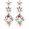 Luxury Sparkling Rhinestone Drop Earrings Fashionable Exaggerated Dangle Earrings For Women Elegant Party Jewelry