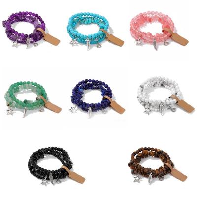 3pcs Elegant Irregular Star Moon Bracelets Beaded Wristband For Women Perfect For Everyday Style Or Special Occasions