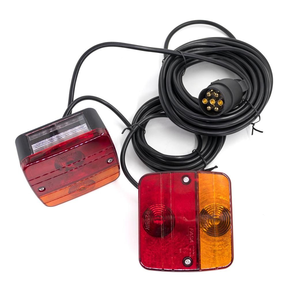 1 Set 12V Trailer Lightboard Taillight 10m Cable 7 Pin Brake Stop License Number Plate & Reflector Turn signal & Warning light