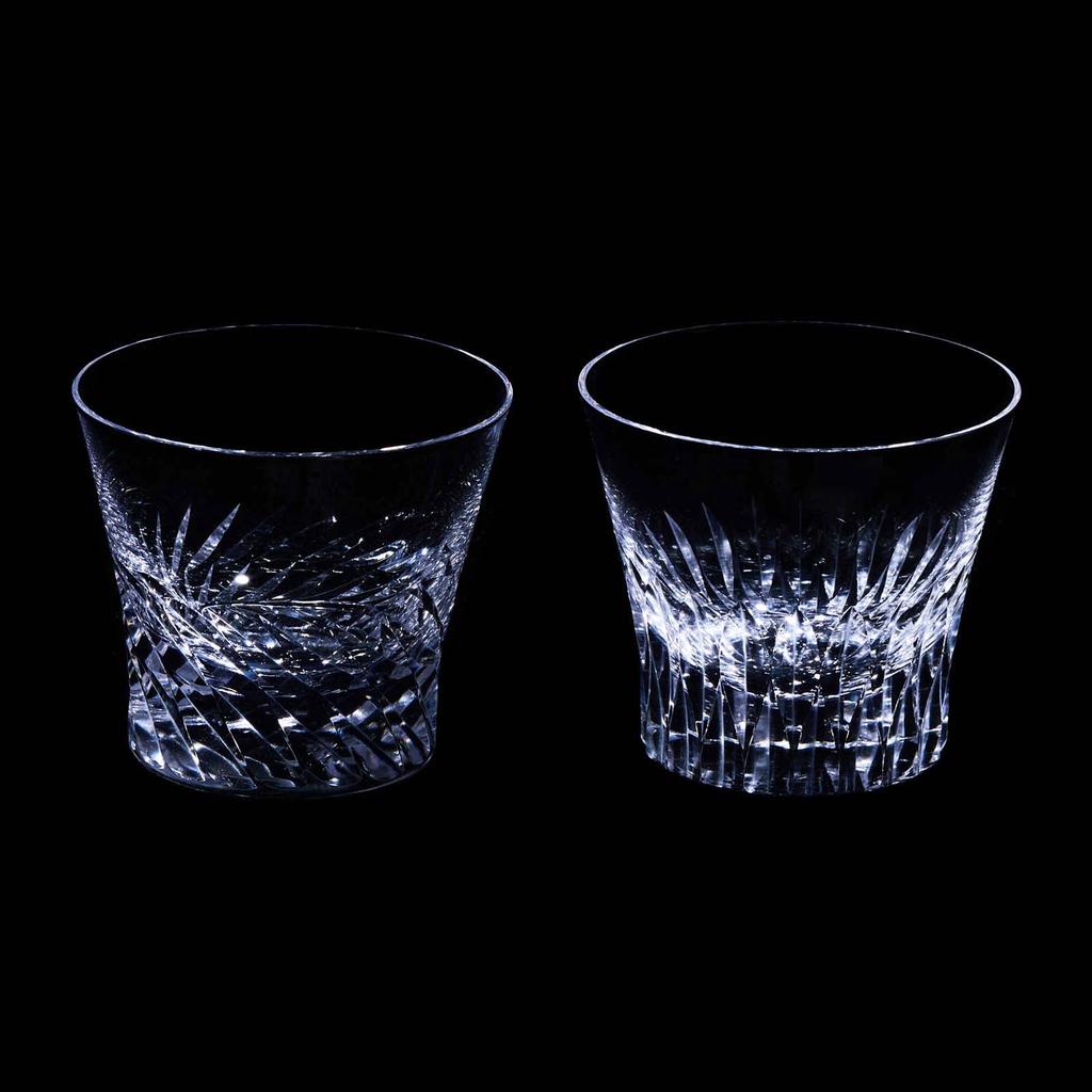 LUGUFON Whiskey Rock Crystal Cut Handcrafted by Presented in a Paulownia Wood Suitable for Cold Plum and Other Alcoholic A perfect gift for Popular