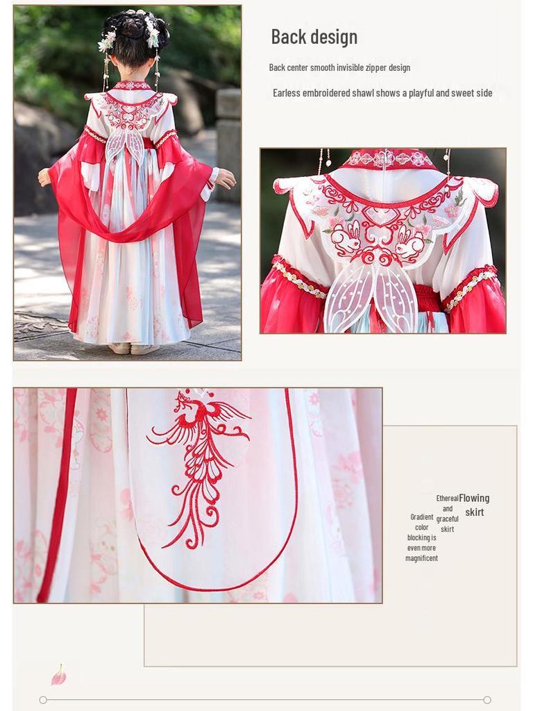 2025 Sommerstil Hanfu für Mädchen - Märchenhaftes Tang-Anzug-Kleid