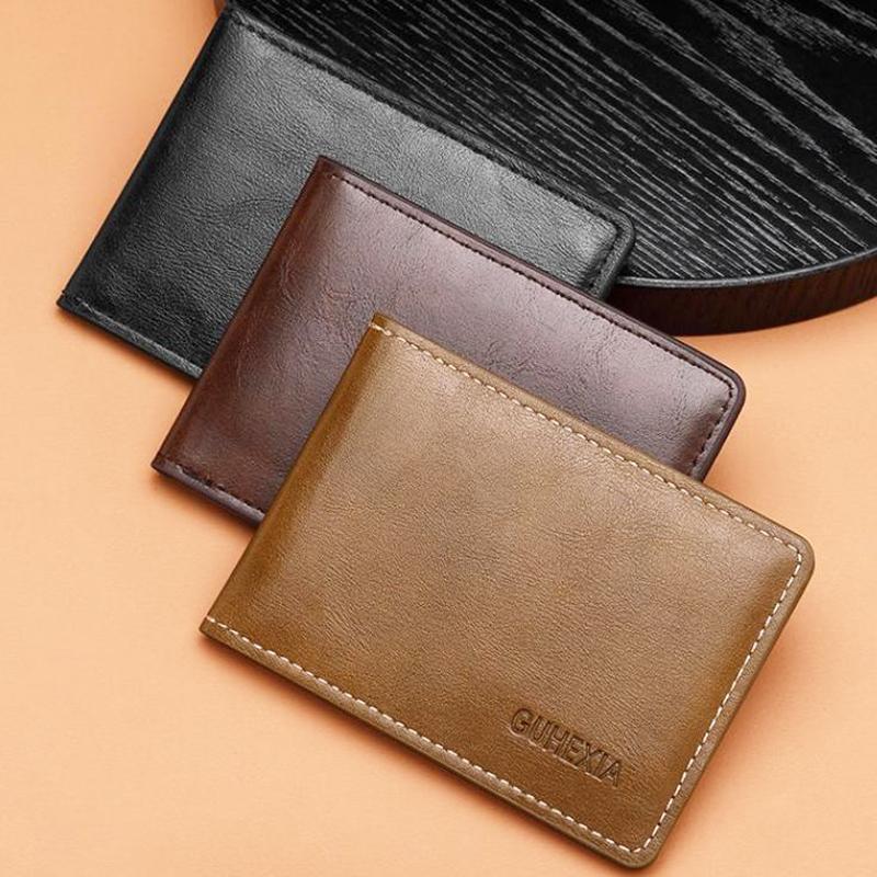 Slim Men Wallet Card Holder 4 Fold Money Clip Driver'S Licence Holder Coin Purse Slim Men'S Wallet For Everyday Use Gift Casual
