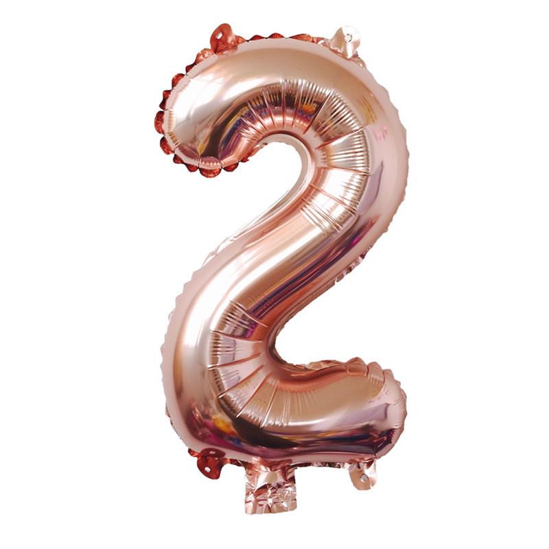 32-inch Gradient Gold/Silver/Rose Gold Number Foil Balloon (US Version)