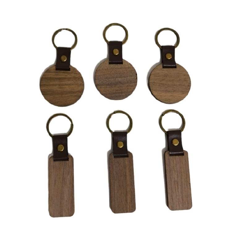 10Pcs Personalized Wooden Keychain Vintage Car Key Accessory Engraving Keyring