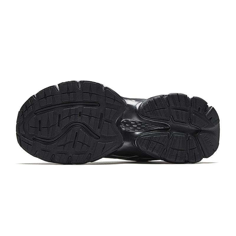 Anta Fashionable Comfortable Shock Absorbing Height Increasing Wear Resistant Low Top Dad Shoes Women Sneaker Black Silver 122618899-1