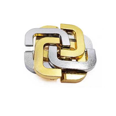Disentanglement Four Leaf Clover Unlock Interlocking Puzzle Metal Brain Teaser IQ Test Intellectual Gifts Educational Toys