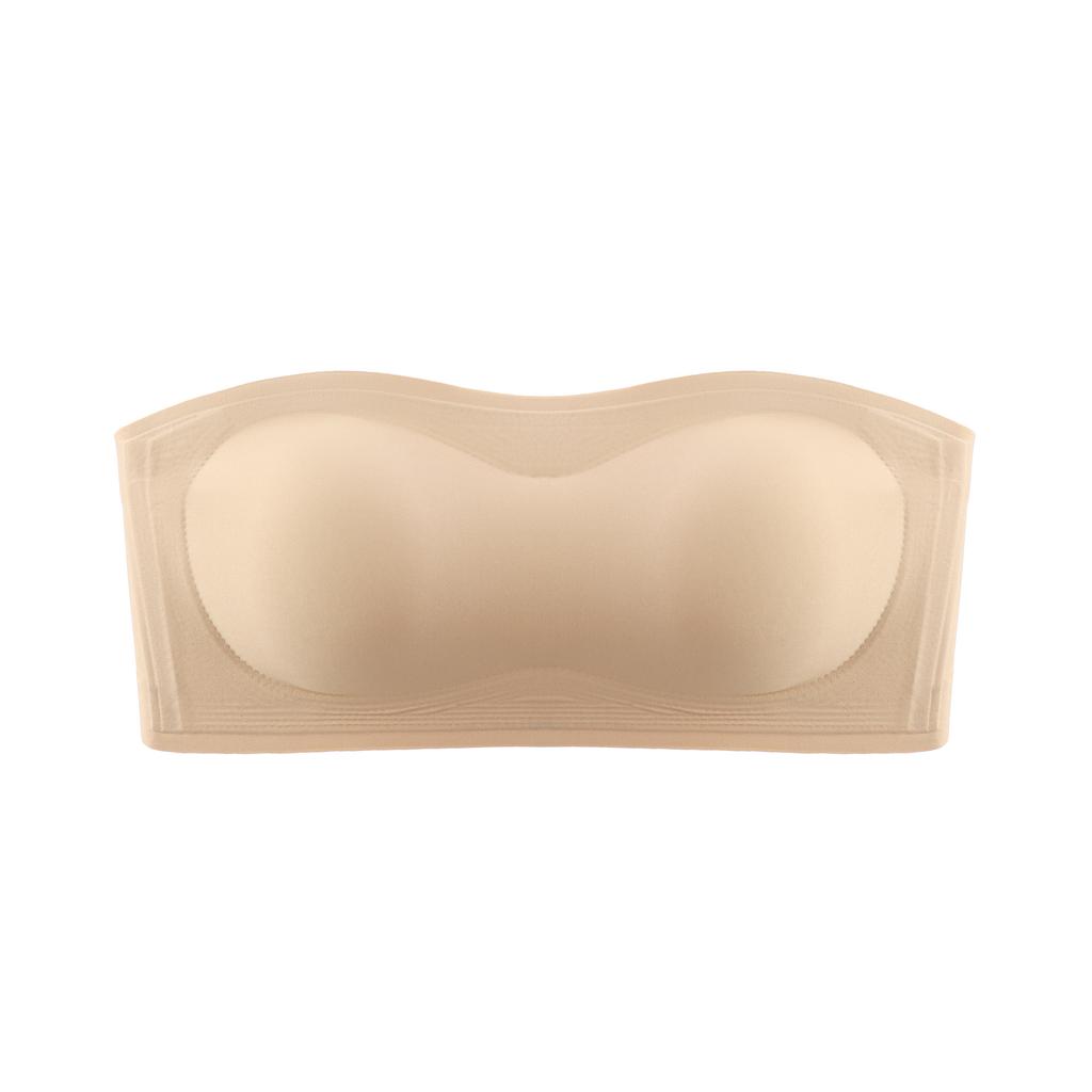Invisible seamless liquid foundation underwear women's small breasts gather non-slip upper support without shoulder straps, beautiful back girl bra 