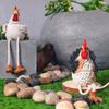 2pcs Decorative Hanging Turkey Couple Figurines Handmade Miniature Figurine Sculpture  Gift