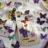 40 Sheets Butterfly Themed PET Stickers Waterproof Vinyl Decals for Scrapbooking Junk Journal DIY Craft Decorations
