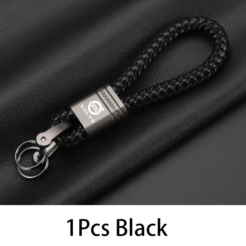 For Volvo XC90 XC60 V50 S60 V70 V60 V40 S90 Olestar AWD XC40 S80 Car Key Ring Metal Keychains  Braided Rope Zinc Alloy Key Chain