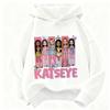 Felpa con Cappuccio Personaggio Cartone Animato KATSEYE per Bambini Felpa con Cappuccio a Manica Lunga per Ragazze Maglione con Grafica di Gruppo Top Casual Street per Bambini