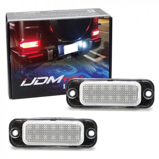 18-SMD Full LED License Plate Lamps For Mercedes 2013-18, -up G-Class Wagon