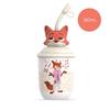 X&W 380ML Hello Kitty Insulated Bottle Stainless Steel Cartoon Beverage Cups Portable Milk Tea Straw Cup with Cute 3D Doll Lid
