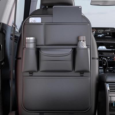 Back Seat Organizer Back Seat Storage Organizer Protector Leather Protector Cup Holder Tissue Holder Storage Pockets Kick Mat