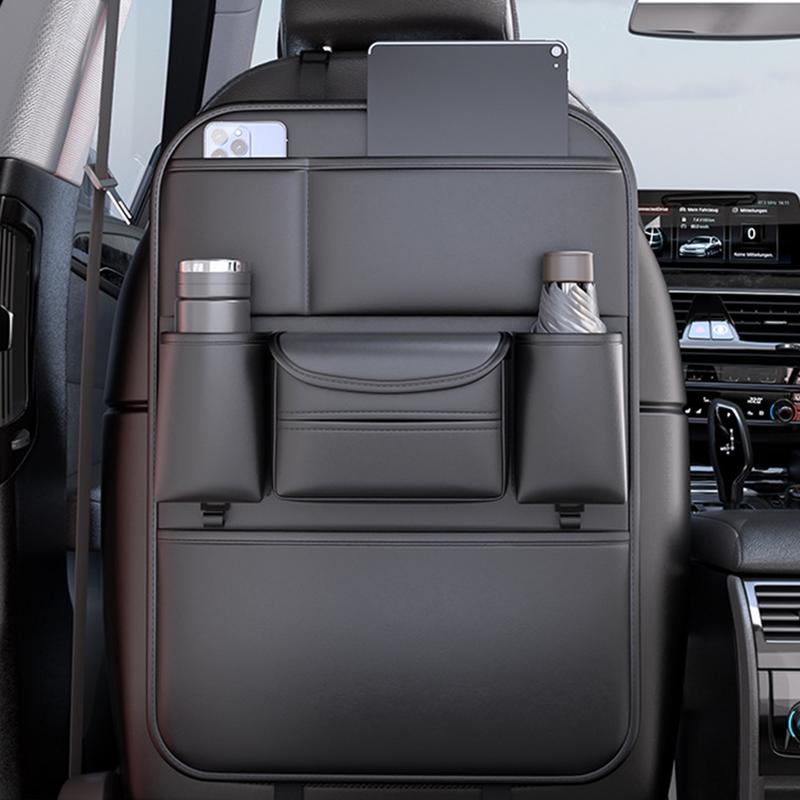 

Органайзер на спинку сиденья Органайзер для хранения на спинке сиденья Протектор Кожаный протектор Подстаканник Держатель для салфеток Карманы для хранения Защита от пинков CHINA