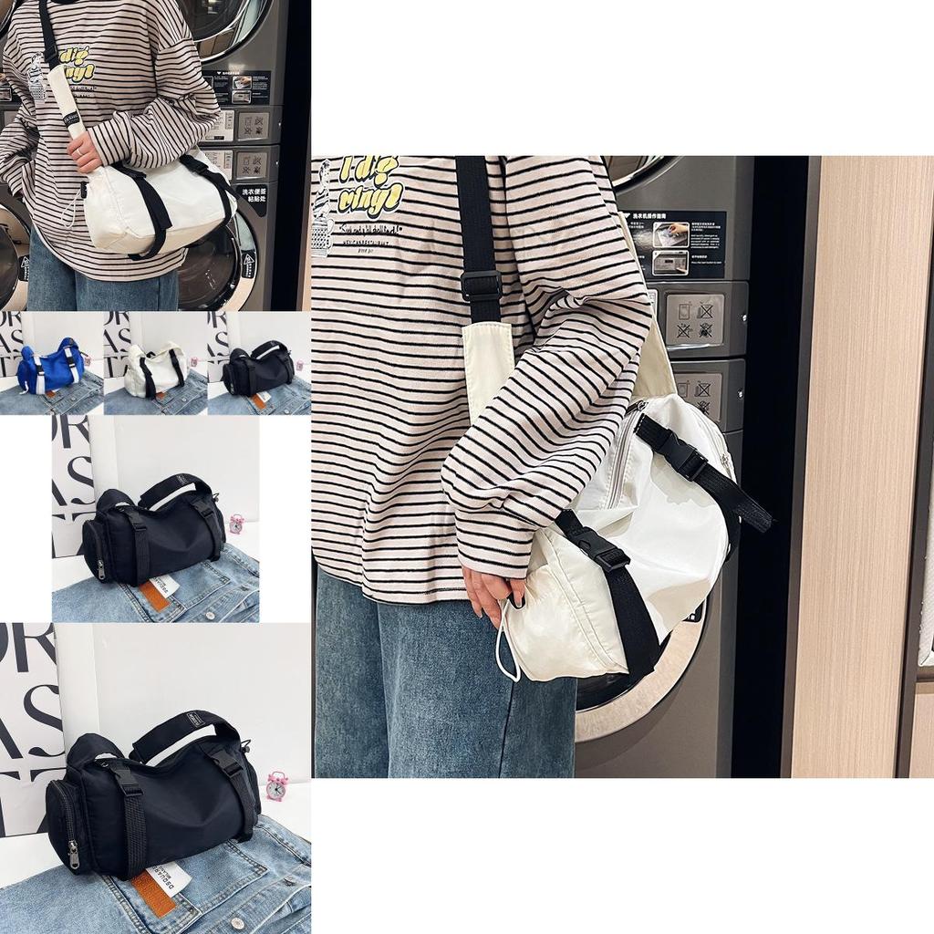 Stylish Black Nylon Crossbody Bag For Women With Large Capacity And Trendy Design