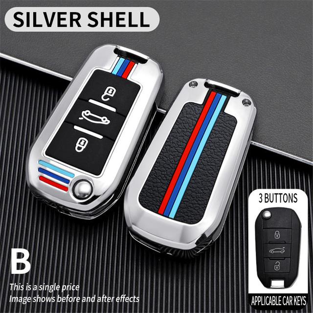 Pouzdro na klíče od auta pro Peugeot 207 3008 208 308 2008 307 508 5008 407 301 206 Kryt Citroen C1 C2 C3 C4 Grand Picasso C5 Ds 3 5