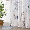 Embossed Butterflies & Watercolor Wildflowers Shower Curtain - Minimalist White, Waterproof Fabric, Textured Design With Hooks