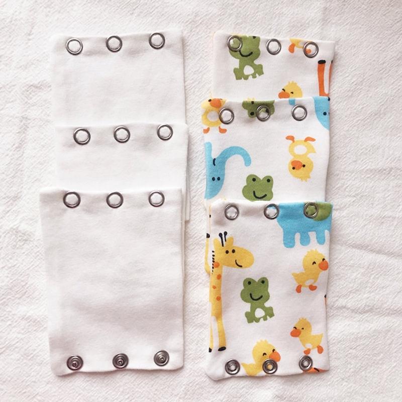 5 Peças Extensor de Roupa de Bebê Extensores de Algodão para Body Macacão de Fralda Alongar Estender Filme Parceiro de Macacão para Bebês Meninos Meninas