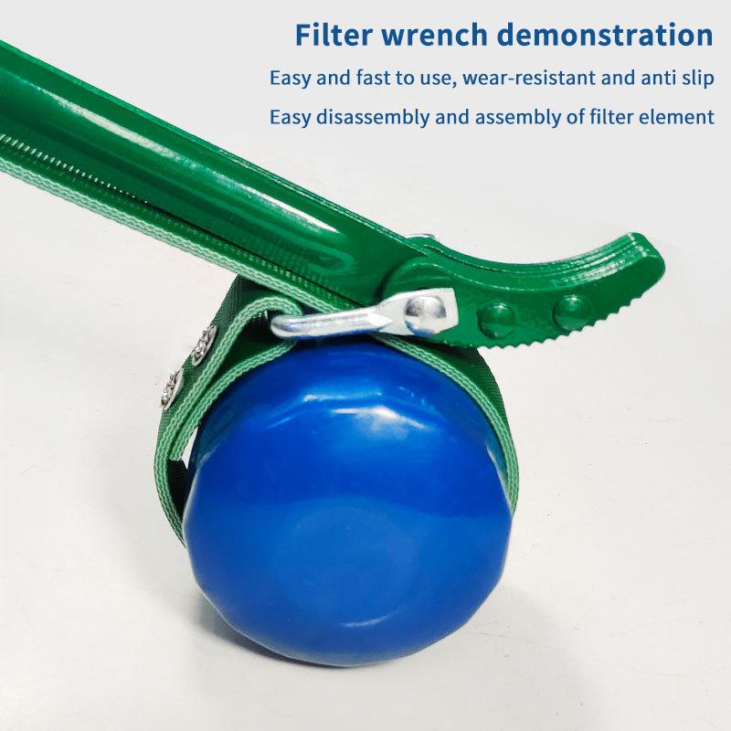 Chiave per Elemento Filtrante a Nastro Chiave a Catena Strumento 8/12 Pollici Macchina per Cambio Olio Chiave per Elemento Filtrante Chiave a Nastro Antiscivolo in Gomma