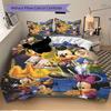 3pcs Mickey Mouse & Friends Christmas Holiday Quilt Cover Set, Soft and Cozy Bedroom, Guest Room and Dorm Decorative Bedding 3-Piece Set 1 Q