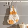 1Pcs Cute Cat Hanging Towel Kitchen Hand Towel Bathroom Soft Absorbent Handkerchief Wipe Towel Cartoon Kids Towels