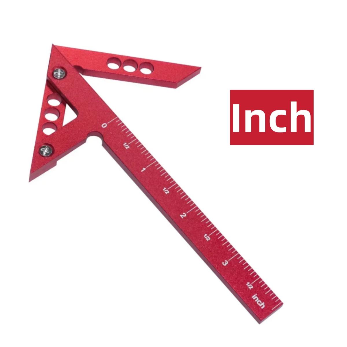 

Столярний кутник Алюмінієвий квадрат Кутомір Центрошукач Деревообробка 3D Багатокутний розмітковий вимірювальний лінійка Центрошукач Розмічальний шаблон