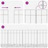 Garden Fence Panel 48 pcs Galvanized Steel Silver