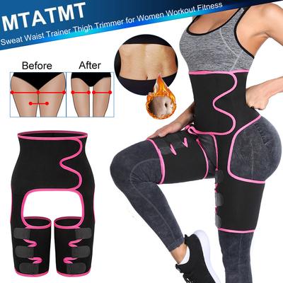 Sweat Waist Trainer Thigh Trimmer for Women Workout Fitness High Waist Butt Lifter Shapewear Belt 3 In 1 Adjustable Belt