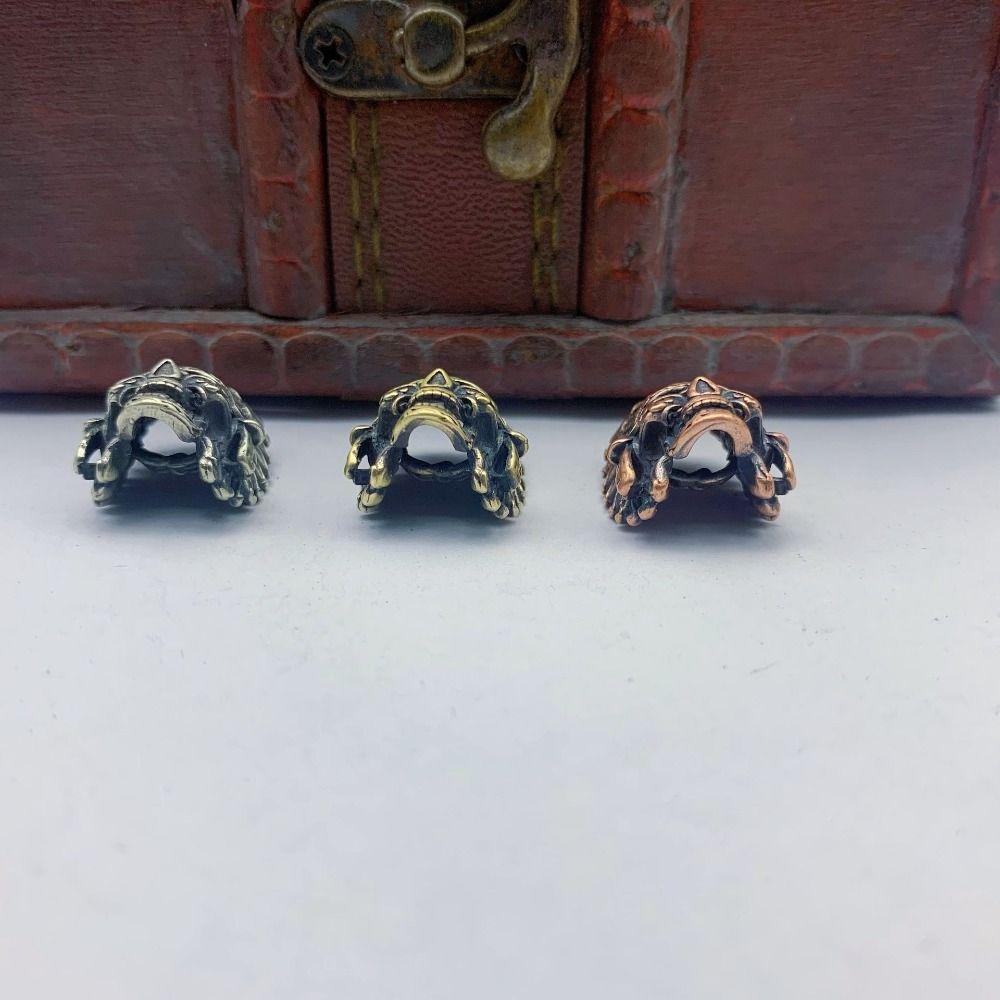 African Tribal Chieftain Brass EDC Skeleton Pendant Crown Outdoor Tools  EDC Outdoor Tools