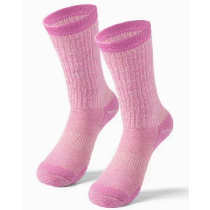 Merino Wool Mid Calf Socks Thick Terry Thermal Warm Anti Slip Anti Odor Outdoor Sports Socks Men Women Ski Mountaineering