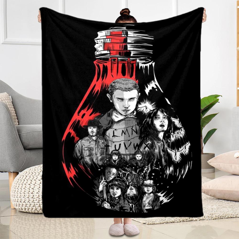 Stranger Things Blanket Suitable for sofas,travel, living rooms also a good gift for friends and family Suitable for all seasons.