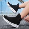 Large size 48 men's shoes mesh breathable casual shoes trendy men thick soles increase height lightweight one-pedal lazy shoes