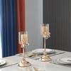 Anti-slip Petal Glass Candlestick Crystal Romantic Candles Stand  Bedroom