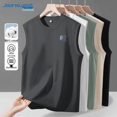 Jeanswest Men's Pure Cotton Sleeveless Gradient Print Tank Top