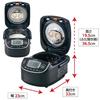 Zojirushi Mahobin Rice Cooker 3 Cups Pressure IH Type Extreme Cooking Platinum Thick Pot Black NP-RT05-BA