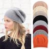 Women Warm Knitted Beanie For Autumn Winter Large Head Size