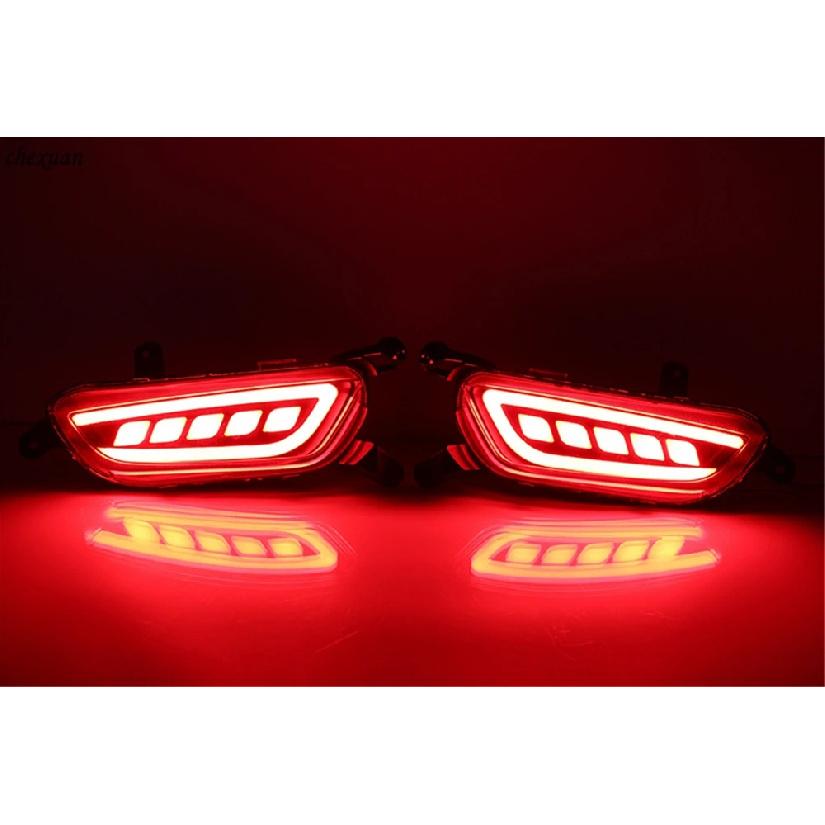 2PCS Reflector For Mazda CX-3 CX3 2015 2016 2017 2018 2019 2020 Car LED Rear Fog Lamp Brake Light Turn Signal Light