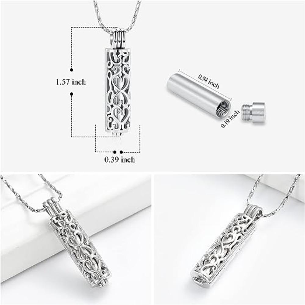 Stainless Steel Cremation Jewelry Cylinder Mini Pet Ash Box  for Commemorating Loved Ones or Pets