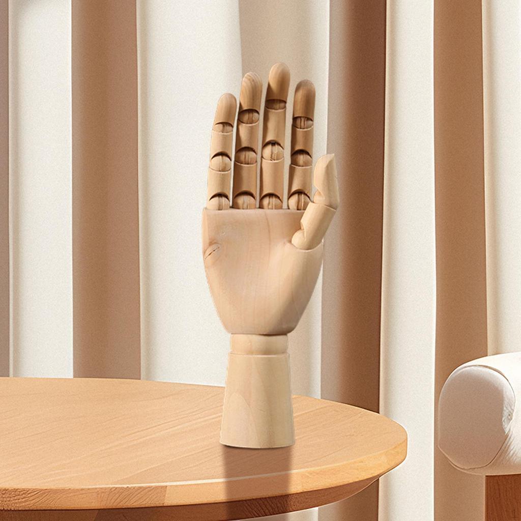 Artist Manikin Hand Movable Joint Wood Model Right Desk Decoration Ornament Versatile