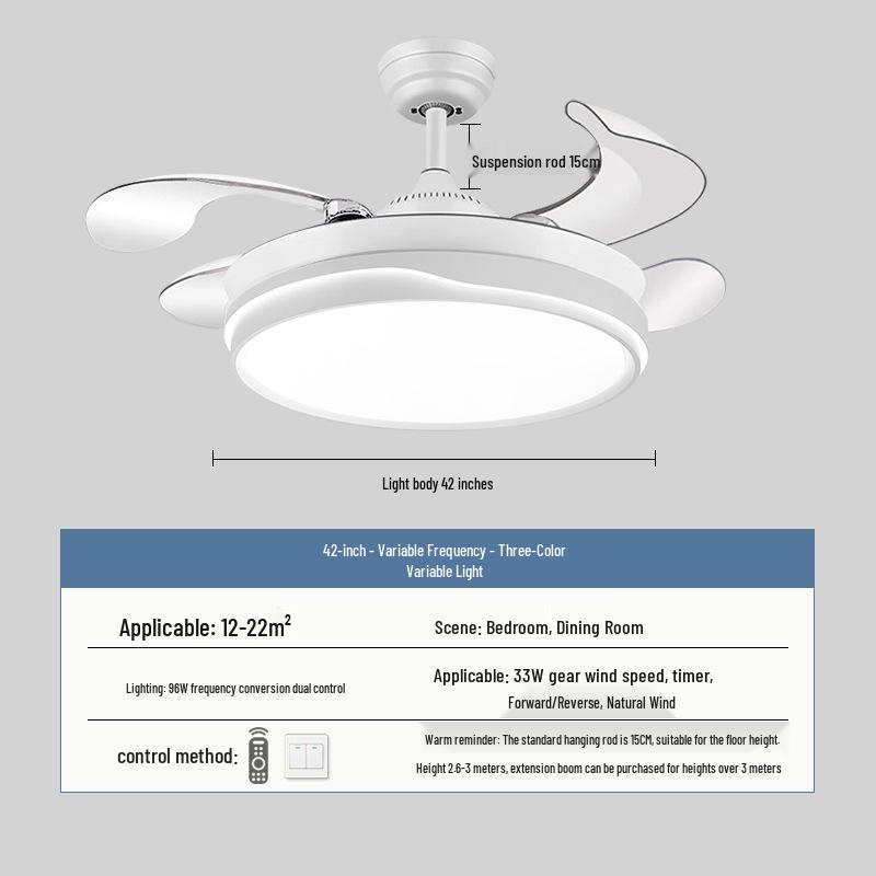 2026 New Model Flush Mount Ceiling Fan with Integrated Light for Living, Dining & Bedroom