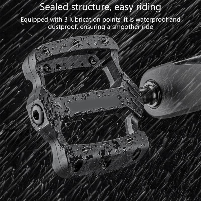 Light weight Bicycles Platform Pedals 3 Seal Bearings Nonslip Bicycles Pedals for Mountain Cycling Road Bicycles