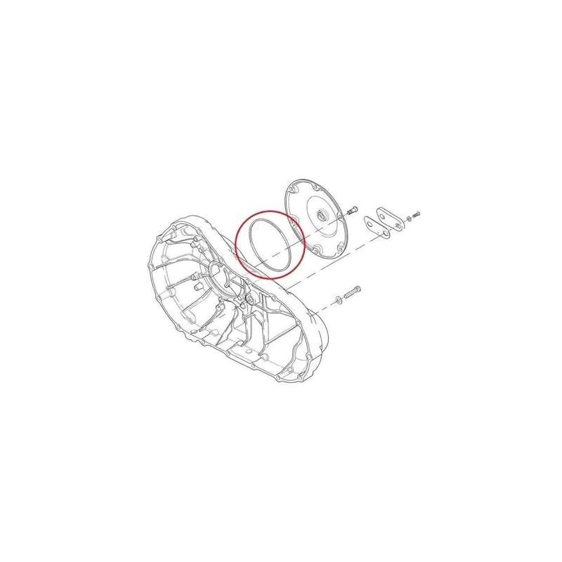 Motorcycle Rubber Clutch Cover with O-Ring Derby Gasket Seal - Fits Harley Sportster XL883 XL 883 1200 1994-2017