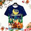 Merry Christmas Pattern T-shirt For Men New In Xmas 3d Printing Santa Claus T Shirt Family Crew Neck Short Sleeve Tee Shirts