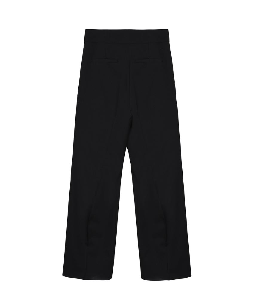 Nigaennikol Minimal Classic Pintuck Slacks_Black