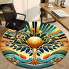 1pc Golden Tree of Life Chair Carpet for Office, Soft Comfortable Mat For Office, Living Room, Bedroom, Machine Washable Carpet Yy251112208
