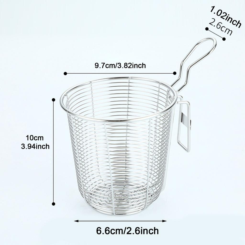 Mesh Strainer Stainless Steel Basket Spaghetti Strainer Spoon Noodle Strainer for Noodles Frying Pasta Camping Dumplings