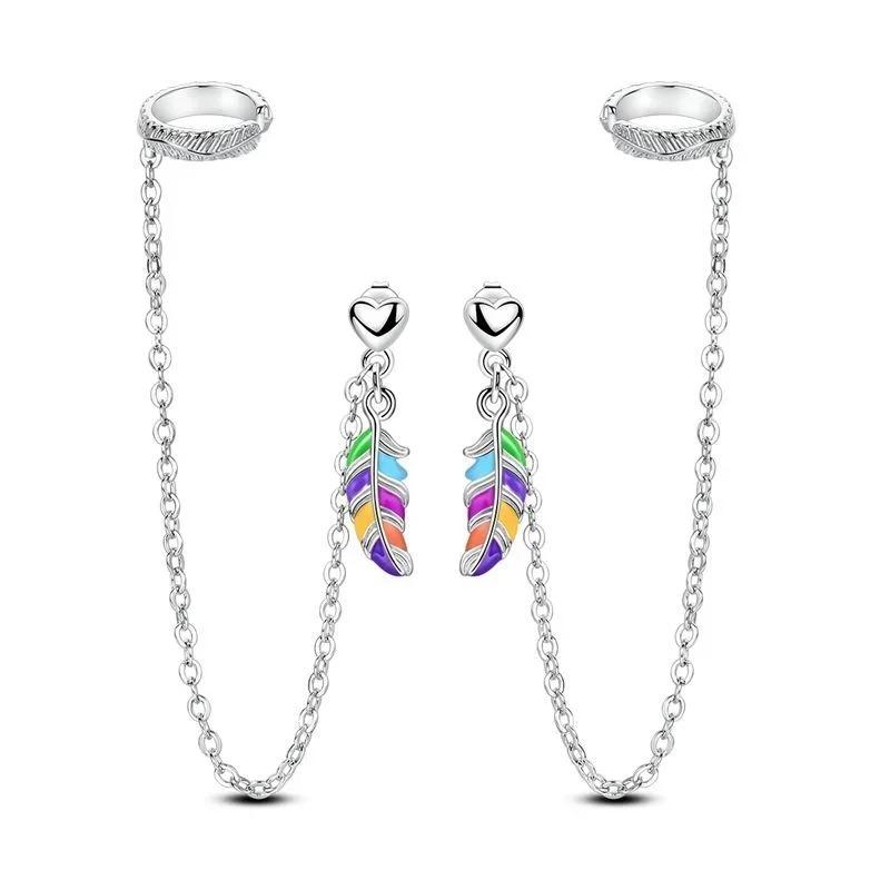 925 Silver Feather Charms Beads Dreamcatcher Lucky Pendants for DIY Bracelets Necklace Women Jewelry Gifts